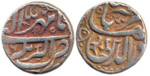 Jahangir (1605-27 AD), Silver Rupee, Akbarnagar mint, RY 16 (KM 145.4). About Extremely Fi