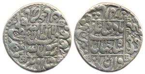 Shah Jahan (1628-58 AD), Silver Rupee, Patan Deo mint, AH 1047/10 (KM 235.22). Traces of m