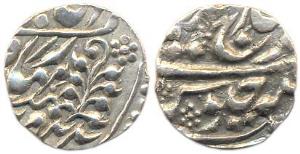 Silver ¼ Rupee (2.8 g), in the name of Queen Victoria & Prithvi Singh (not in KM). Good Fi