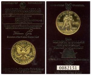 United States of America, Gold $10, 23rd Olympics in Los Angeles, 1984, 16.71 gms, (KM #21