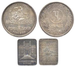 Silver Ingots (2), 5 Tolas each, the Bombay Mercantile Co-op Bank Ltd and of M/s Manilal C