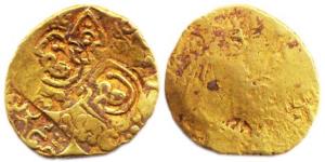 Chalukyas of Kalyana, Jayasimha II Jagadekamalla, Gold, 3.73 g, Pagoda, Punch-marked type,