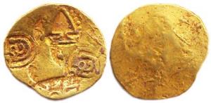 Chalukyas of Kalyana, Jayasimha II Jagadekamalla, Gold, 3.75 g, Pagoda, Punch-marked type,