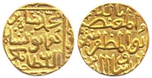 Muhammad Shah III (AD 1463-1482), Gold, 10.83, Tanka, Hazrat Muhammadabad Mint (Rajgor# 26