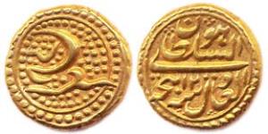 Tipu Sultan, Gold, 3.42 g, Pagoda, Nagar Mint, AM 1200/4 (KM# 109). Very Fine+, Scarce.