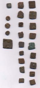 Assorted lot of Ancient coins, Copper (23), Ujjaini (21); Eran Punch-marked (1); and Weste
