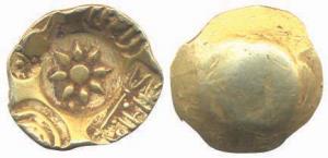Yadavas of Devagiri, Ramchandra deva, Gold, Padma Tanka, a big lotus in centre with small 