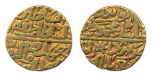 Mahmud Shah, Gold, Tanka, Shadiabad Mint. Test marks, About Very Fine.