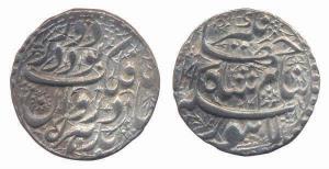 Jahangir, Silver, Heavy Rupee, Lahore Mint, Ta Falk couplet type. Very Fine, Very Rare.