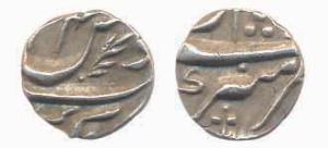 Aurangzeb, Silver, 1/8 Rupee, Akbarnagar Mint. Deep striking, full impressions for the typ