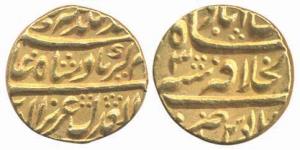 Alamgir II (AD 1167-1173), Gold, Mohur, Shahjahanabad Mint, Azizuddin type, RY 3. Very Fin