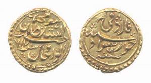 Tipu Sultan (AD 1787-1799), Gold, Pagoda, 3.4 g, Khursheed Sawad Mint, AM 1226/6 (KM# 99).