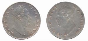 William IV, Silver, Lakhi Rupee, 1835 issue. Reverse Lakhi. Very Fine+, Very Rare.