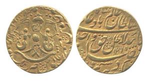 Wajid Ali Shah, Gold, Asrafi, Lucknnow Mint, A 1265/2. Very Fine+, Rare.