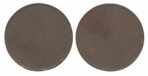 Pragmalji III, Copper, Trial Strike of 5 Koris of VS 1985, AD 1928, plain on both the side