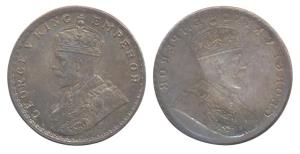 George V, Silver, Rupee, obverse brockage (lakhi), nice deep & complete lakhi impression, 