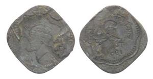 George VI, ½ Anna, with a unique rev: brockage (lakhi) impression of Republic India 2 Anna