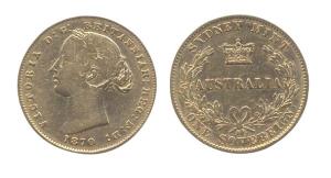 Australia, Victoria, Gold, 8 g, Sovereign (Guinea), Sydney Mint, 1870. About Very Fine.