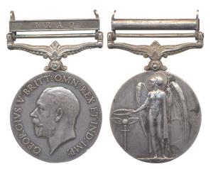 General Service Medal, 1918-1962, Silver, Bust of George V to left on obv; Goddess Victory