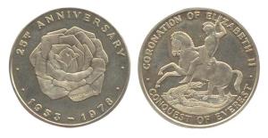 Everest Medal, Gold, 4 g, Conquest of Everest and Coronation of Elizabeth II, 1953-1978, .