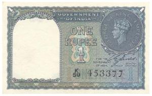 George VI, Rupees 1 & 10, 1st issue, 1944 & 1938, signed C. E. Jones & J. B. Taylor, (Jhun