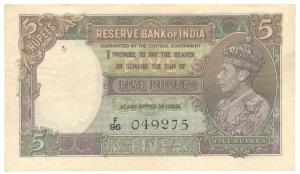 George VI, Rupees 5 & 10, 1st issue, 1938, signed J. B. Taylor, (Jhun #3.1 & 5.1), Very Fi