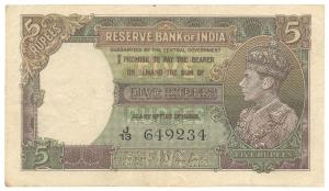 George VI, Rupees 5 & 10, 1st issue, 1938, signed J. B. Taylor, (Jhun #3.1 & 5.1), Very Fi