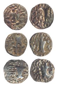 Kashmir, Karkotaka dynasty, Pratapaditya (c. 9-10th centuries), base Gold, Dinar. (3)