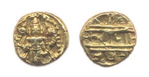 Vijayanagara Empire, Achyuta Raya Deva, Gold, Pagoda, Tirupati Balaji type on obv, Nagari 