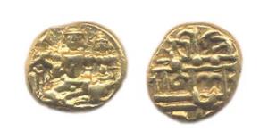 Vijayanagara Empire, Tirumala Deva (AD 1565-1578), Gold, Pagoda, God & Goddess type on obv