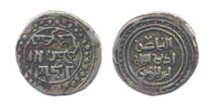 Chengiz Khan, Silver, Dirham, Kufic legend type with legend in four circles on obv; and wi