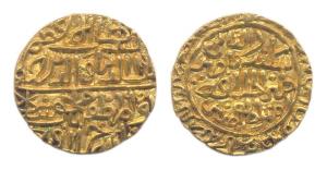 Mahmud Shah I (AH 839-873), Gold, Tanka,, Shadiabad Mint (G&G# M21). Very Fine, Scarce.
