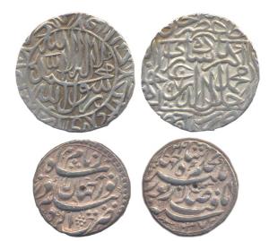 Akbar (1556-1605 AD), Silver rupee, Hazrat Dehli, AH 971 (KM 80.7). Very Fine+, Scarce.