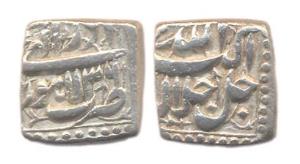 Akbar, Silver, ½ Rupee, Lahore Mint, Allahu Akbar type, Ilahi 36, Azar Month. Very Fine+, 