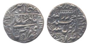 Murad Baksh, Silver, Rupee, Ahmedabad Mint, Square-area type, AH 1068/Ahad, mint name in t