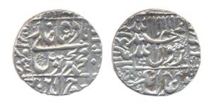 Murad Baksh, Silver, Rupee, Surat Mint, square-area type, mint name in left margin on rev.