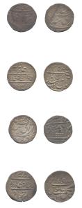 Mixed lot of Silver (4), Rupees, various dates and varieties. Very Fine. (4)