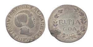Goa, Silver, Rupia, 1859. One test mark, Very Fine+, Very Rare.