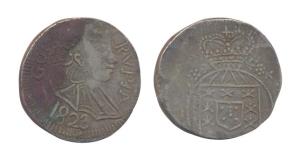 Goa, Silver, Rupia, 1823. About Very Fine, Very Rare.
