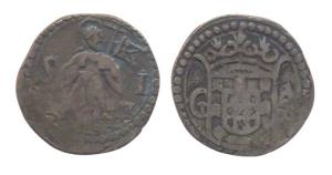 Goa, Silver, ½ Rupia, St. Francis on obv, shield on rev. Very Fine, Rare.