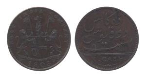 Copper, X Cash, 1803. Proof, Very Rare.