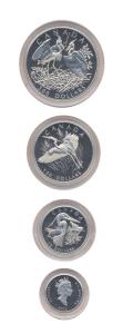 Canada, Platinum Set of 4: 1, 1/2, ¼ and 1/10 Ounce, total weight 57.70 g, The Great Blue 