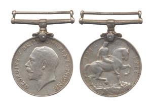 British War Medal, Silver, George V, 1914-20. Awarded to 16 DUR FAIJULA KHAN, H IS TRANSPO
