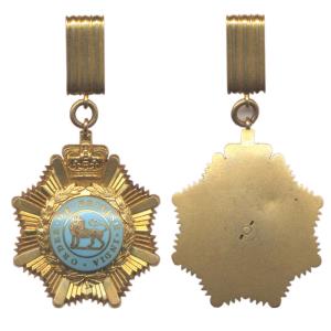 Order of British India Medal, Gold, 1st Class, Sky blue center and surround (1939), Mackay