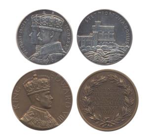 British Medals, George V, Silver, Silver Jubilee Medal, 1935, Domus type; Edward VIII, Cop
