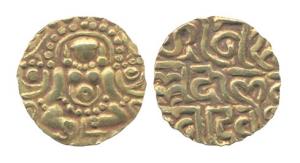 Chandellas of Jejakabhukti, Sallakashana Varman (c. AD 1110), Gold, Lakshmi on obv and leg