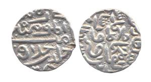 Mubarak Shah, Silver, Tanka, in the name of Mahmud Shah bin Firuz Shah (G&G# D654). Broad 