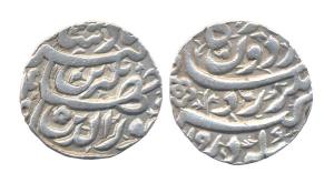 Jahangir, Silver, Heavy Rupee, 13.5 g, Ahmadnagar Mint, Gardun Couplet type. Broad flan as