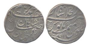 Muhammad Ibrahim, Silver, Rupee, Shahjahanabad Mint, RY Ahad, AH date in the right centre 