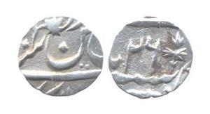 Muhammadabad Banaras Mint, Silver, 1/8 Rupee, in the name of Shah Alam II, RY 26, mint mar